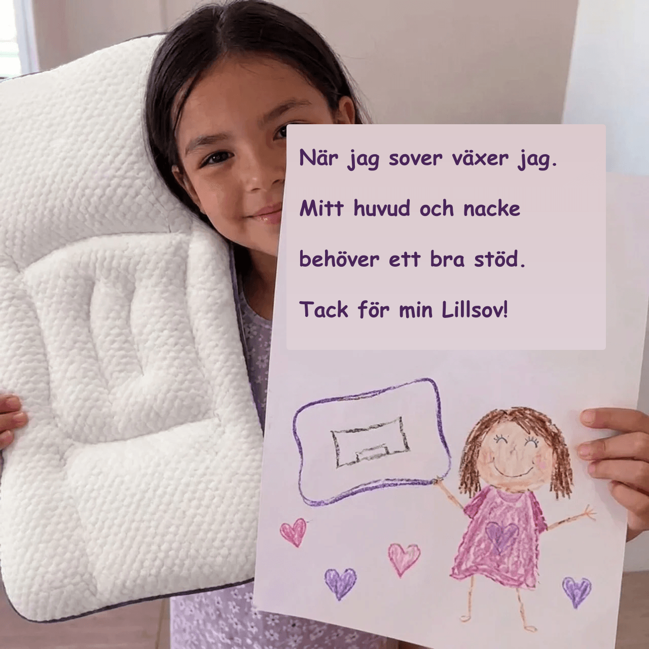 Flicka med teckning Lillsov